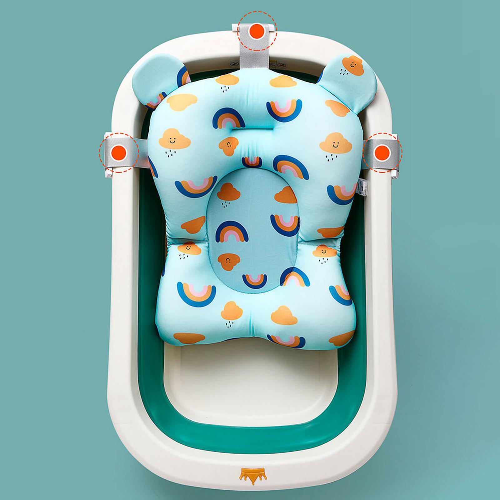 Floating Infant Bath Support Seat Mat Cushion Non Slip Lounger, Baby Kids Bath Tub Pad Baby Kids Bath Pillow for Bathing,Bathtub Newborn Boy Girl