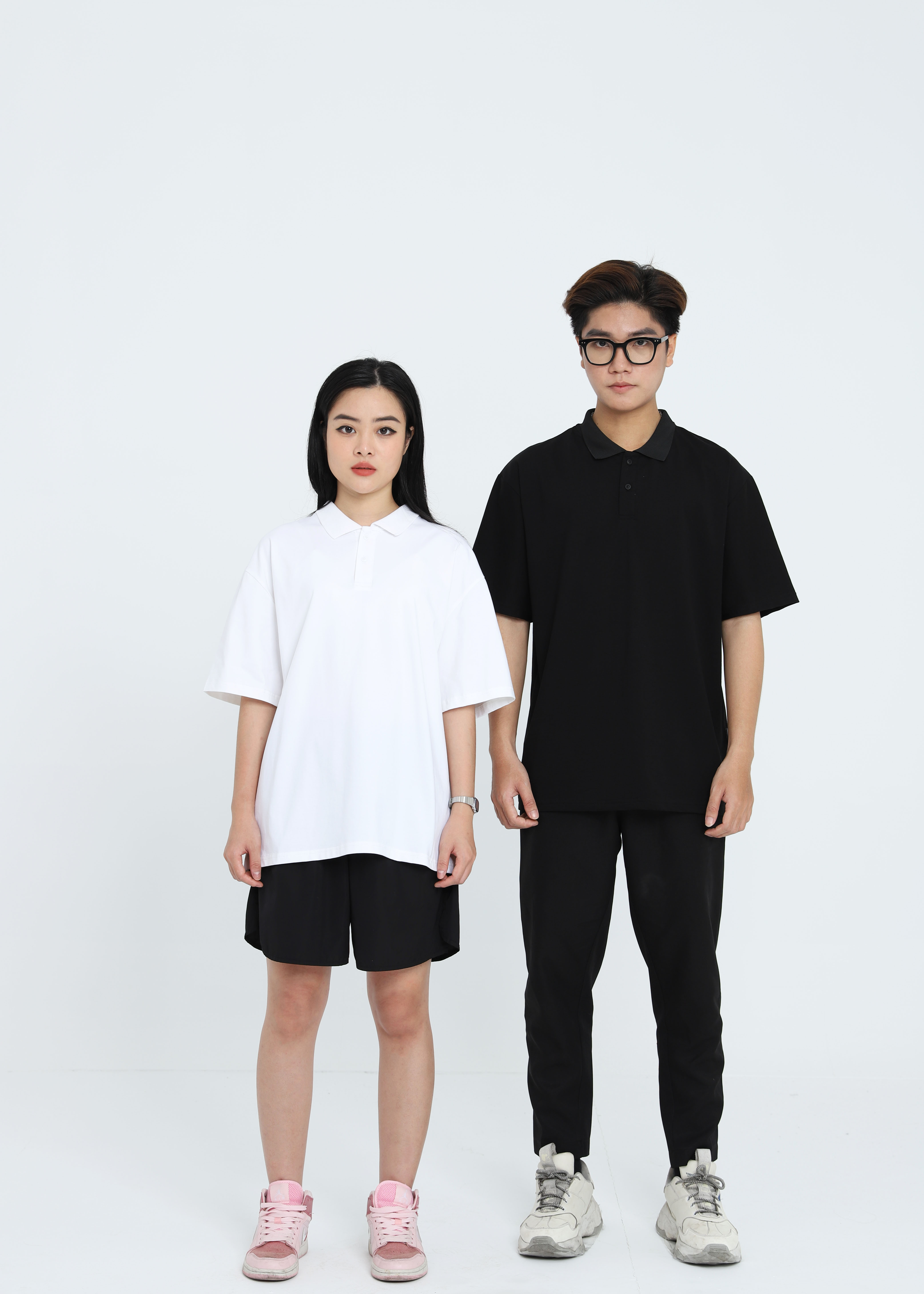 Áo polo trơn form rộng, áo polo trắng Unisex có cổ đẹp chất cotton PLT01 Miucho basic