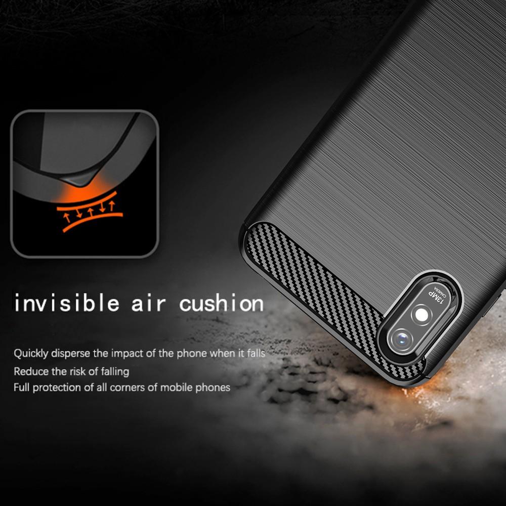 Ốp lưng cho Xiaomi Redmi 9A dẻo Cacbon phay xước chống sốc chống vân tay