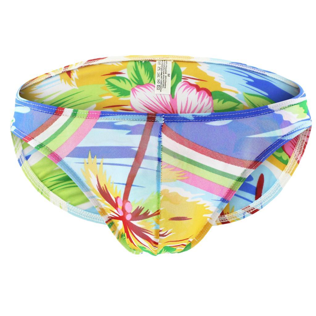 Men Mesh Printed Briefs Panties Underwear