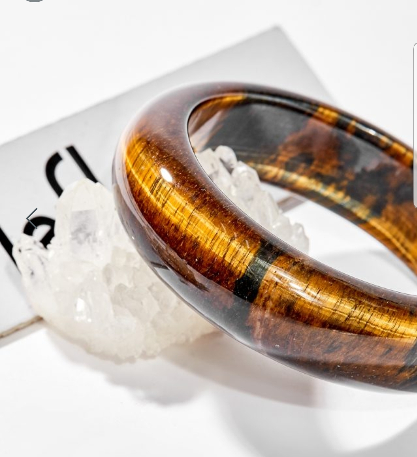 Vòng Tay Opal Mắt Hổ Nâu Vàng 58mm