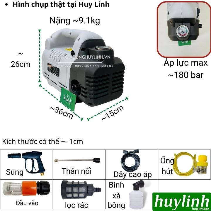 Máy xịt rửa xe Ergen EN-6700 Eco - Công suất 2600W - Áp lực 120 bar - Motor cảm ứng từ lõi đồng - Hàng chính hãng
