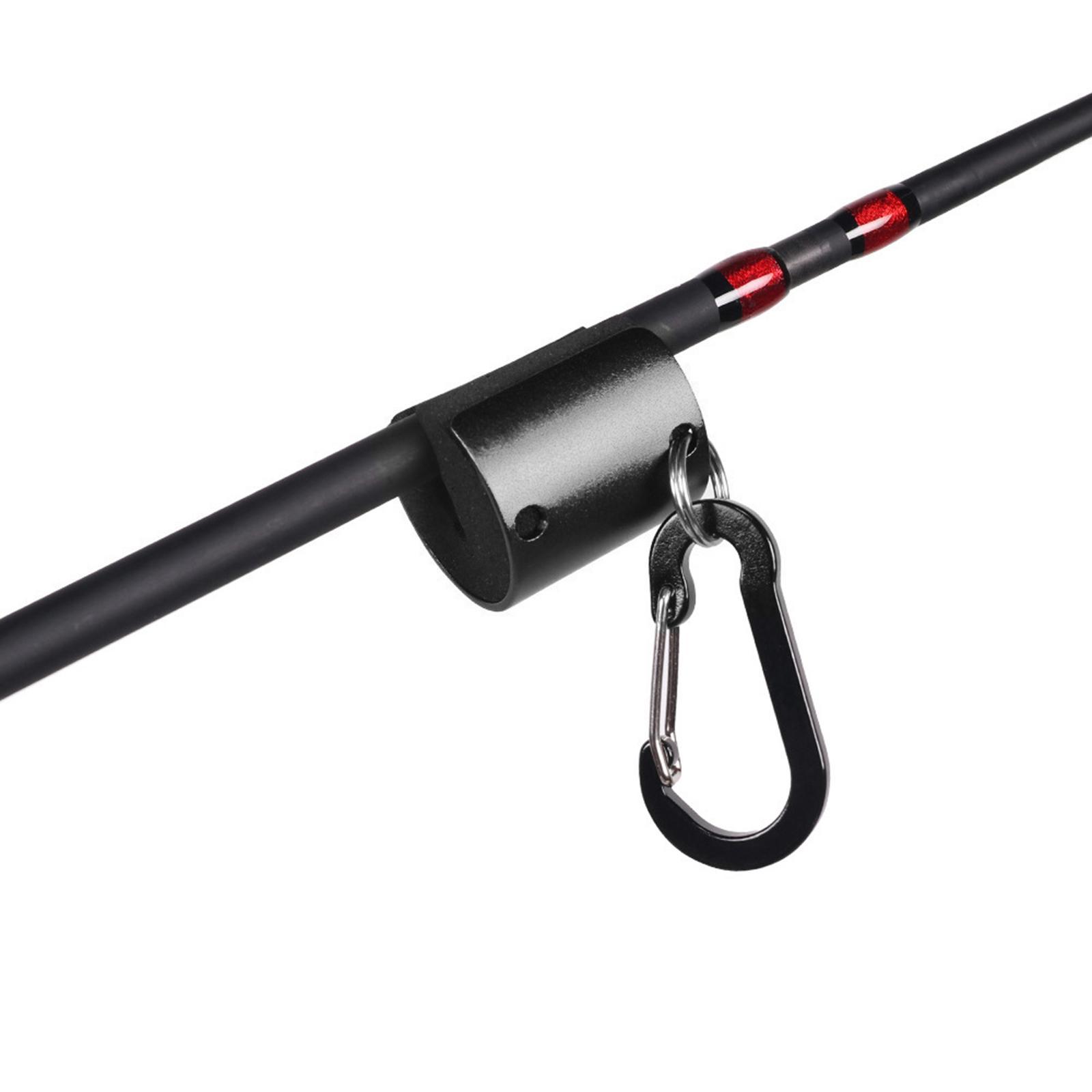 Fishing Rod Holder Portable Hanging Rod Clamp with Keychain Fishing Rod Clip
