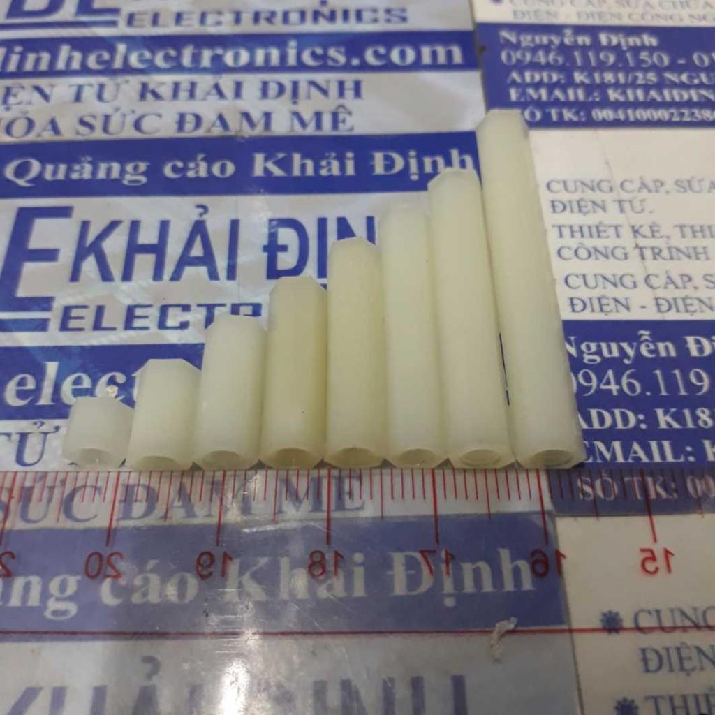 Cọc Nhựa lục giác M3 đầu cái-cái , các kích thước 5mm ~ 45mm kde0395