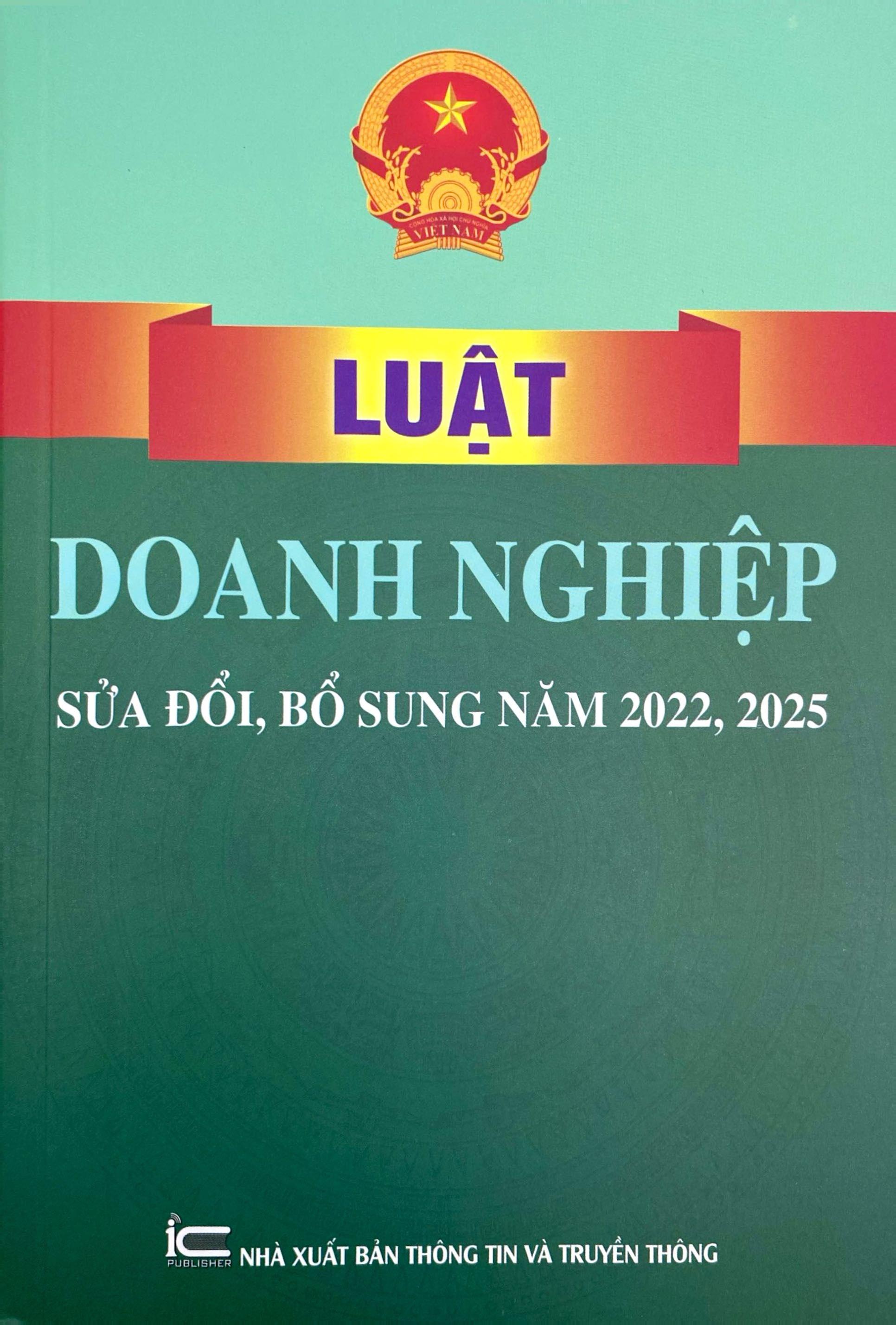 Sách - Luật Doanh Nghiệp (Sửa Đổi, Bổ Sung Năm 2022, 2025)