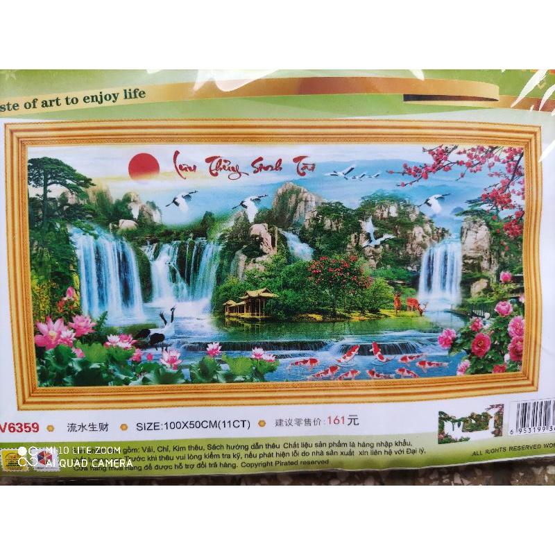 Tranh thêu 5d phong cảnh dv6360 dv6359
