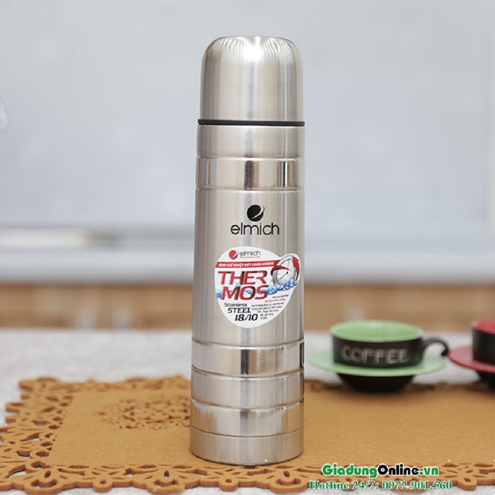 Bình giữ nhiệt Elmich, dung tích: 500ml, chất liệu: Inox 304 EL-5196 - Hàng chính hãng- Giữ nhiệt 8- 12h Bảo hành: 12 tháng Xuất xứ : Cộng Hòa Séc