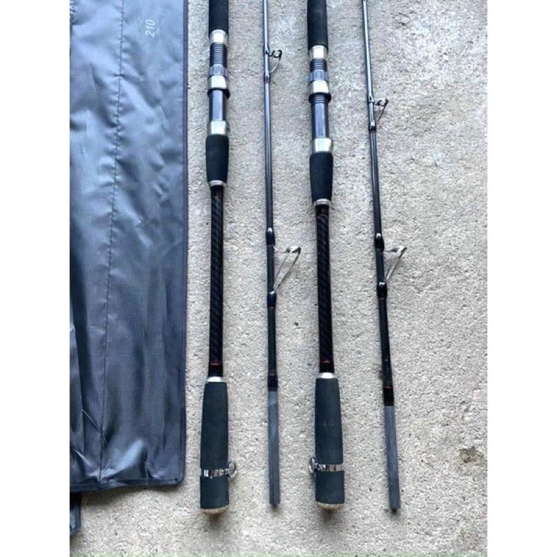Cần câu lure máy đứng cần dài 2m4 hàng loại 1 cacrbon siêu nhẹ cần tải cá 10kg y hình