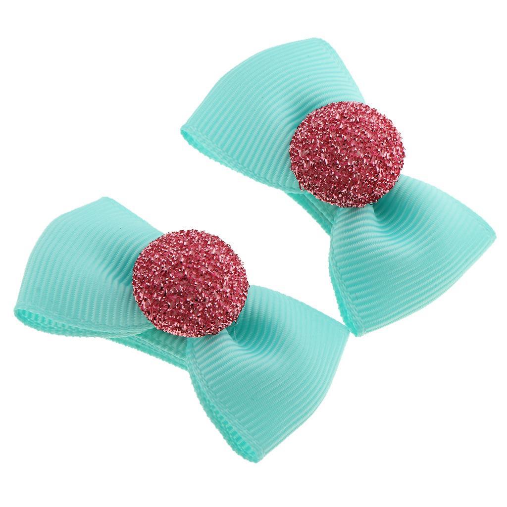 2-3pack 5Pcs Colorful Baby Girl Hair Clip Bows Cap Alligator Clips Barrettes
