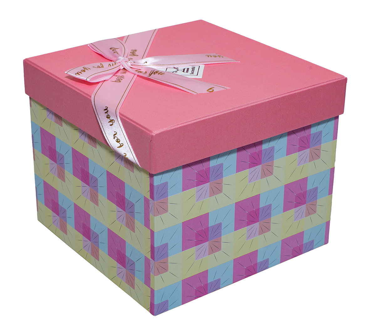 Hộp Quà Vuông V023 - 18 x 18 x 15 cm - Giao màu ngẫu nhiên