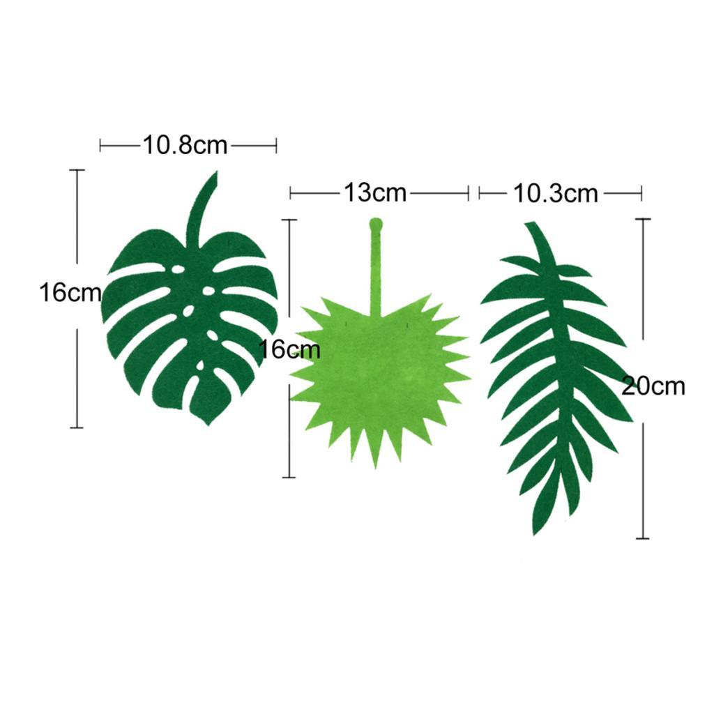 Hawaiian Tropical Leaves Leaf Banner Garland Luau Party Decoration