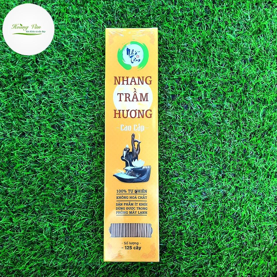 Nhang Trầm Hương cao cấp Nhã Tâm Hộp 100gram - Đậm chất trầm sạch tự nhiên 100%