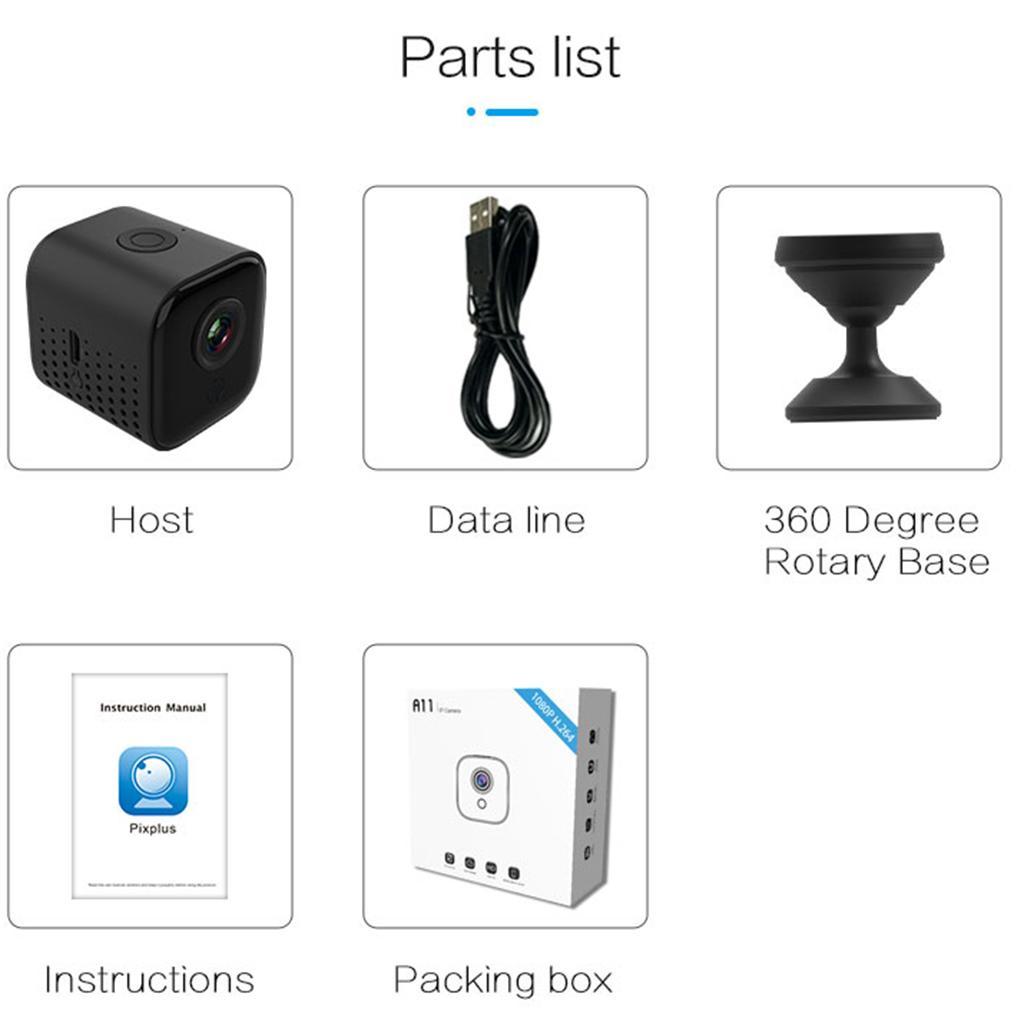 A11 Mini Wireless WiFi IP Camera Full 1080p IR
