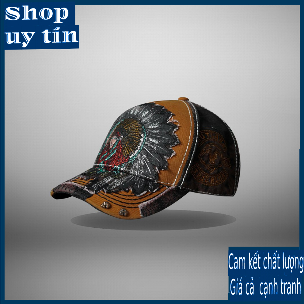 Freeship - MŨ/NÓN KẾT LƯỠI TRAI ÔNG ĐỊA THỔ DÂN THỜI TRANG NAM NỮ CAO CẤP - MÀU XANH TRẮNG / MÀU CAM XANH
