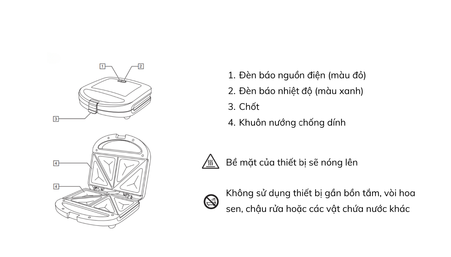 Máy Nướng Bánh Sandwich Russell Hobbs 24530-56 - Hàng Chính Hãng Nhập khẩu từ Đức &amp; EU