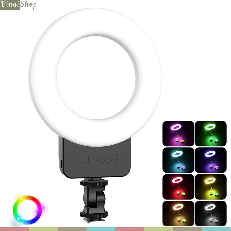 LUXCEO P01 Ring Light - Đèn Led Dạng Vòng Hỗ Trợ Quay Phim Chụp Hình Làm Youtube, Tik Tok, Review, Studio- Hàng chính hãng