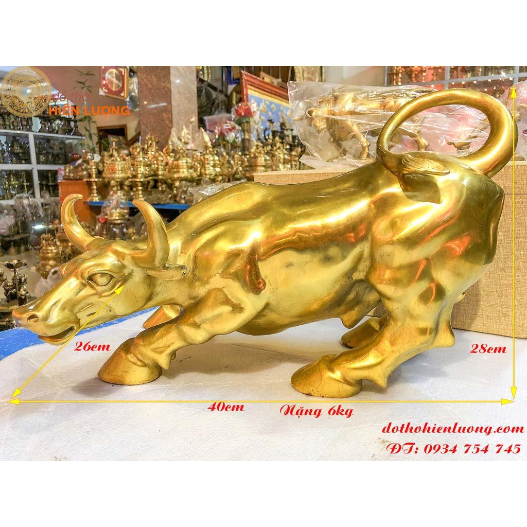 Tượng Trâu Chiến Cỡ Đại Dài 40cm Nặng 6kg-Tượng Trâu Đồng Phong Thủy