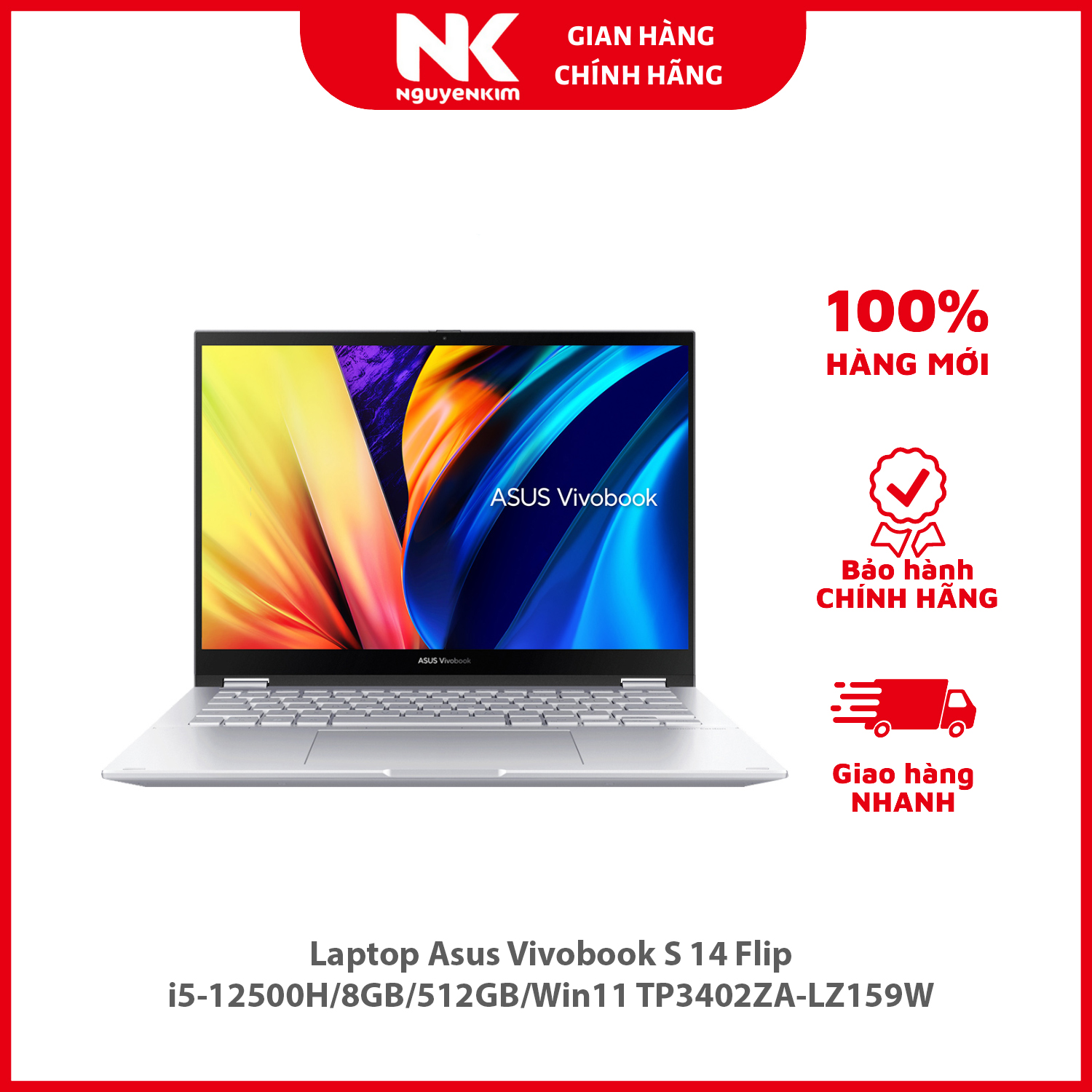 Laptop Asus Vivobook S 14 Flip i5-12500H/8GB/512GB/Win11 TP3402ZA-LZ159W - Hàng chính hãng