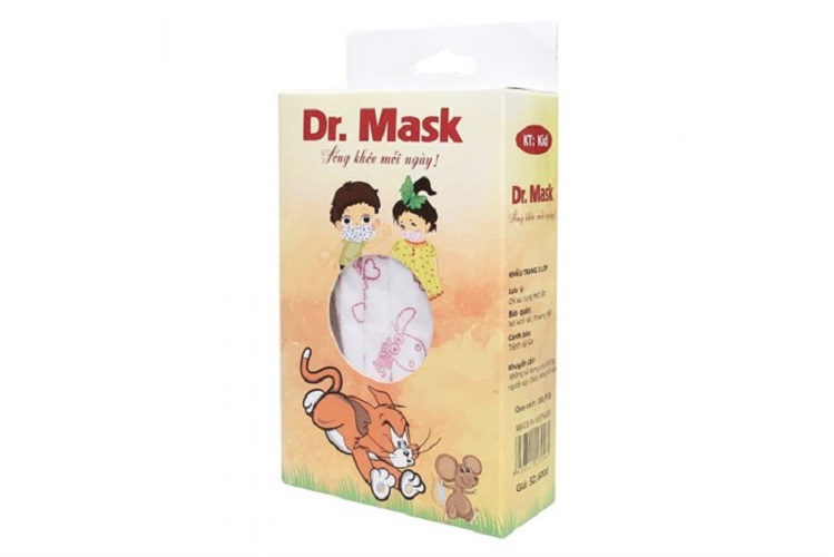 Khẩu trang y tế trẻ em Dr Mask 3 lớp ngăn vi khuẩn hộp 20 cái