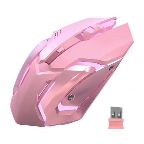 Đèn LED USB Chuột Quang Không Dây 1600Dpi Tắt Tiếng Máy Tính Máy Tính Laptop 6 Nút Chuột Chơi Game Cho DVA Overwatch-trang Sức Giọt