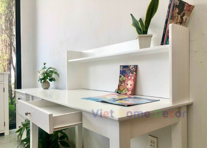 Bàn Học Gỗ Có Kệ Decor Phong Cách Hiện Đại 9156 - Thương hiệu Viet Home Decor