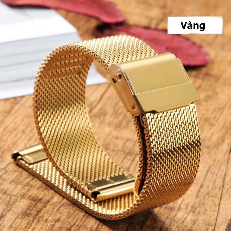 Dây Mesh Lưới Cho Đồng Hồ Fossil Casio Samsung Huawei [Tặng Chốt thông minh & Dụng cụ tháo lắp]