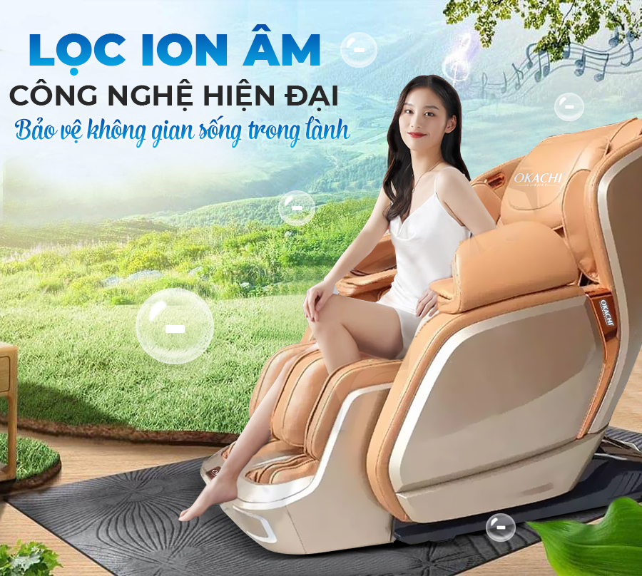 Ghế massage toàn thân OKACHI JP-i60 Plus ( Vàng Gold)