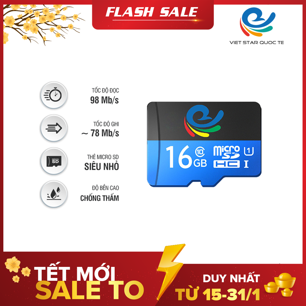 Thẻ Nhớ Micro SD 16GB, 32GB, 64GB Class 10 Chuyên Dụng Cho Camera Ip, Điện Thoại - Chính Hãng