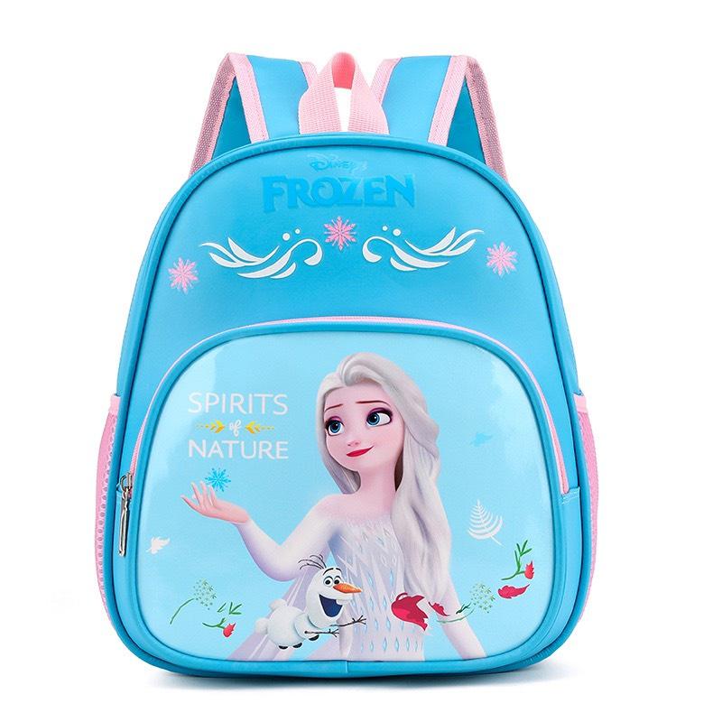 Ba lô trẻ em, balo cho bé đi học mẫu giáo mầm non 2 ngăn in hình Sofia Elsa Ironman người nhện Xu Xu Kids