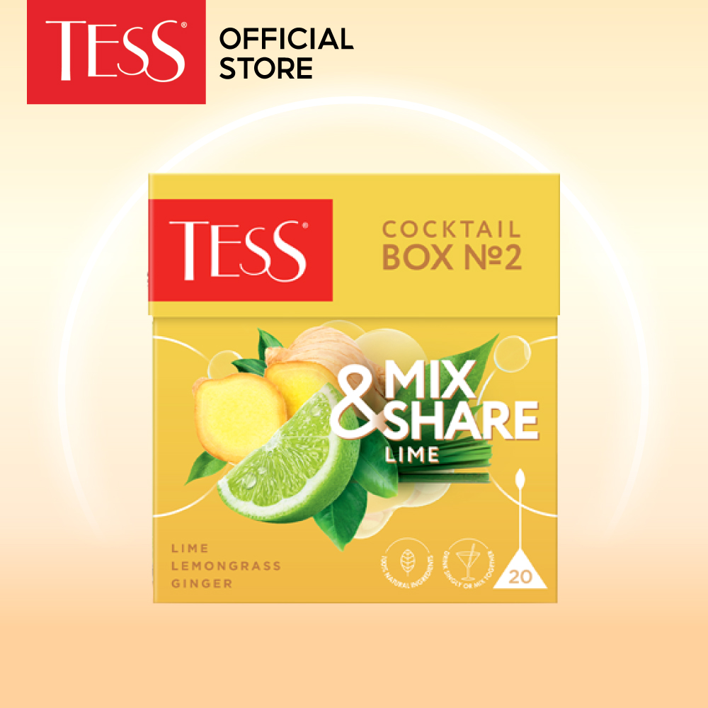 Trà ô long Tess Mix and Share vị chanh 20 gói/hộp