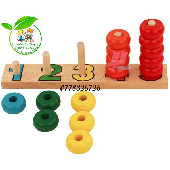 Bảng học số và lượng Montessori