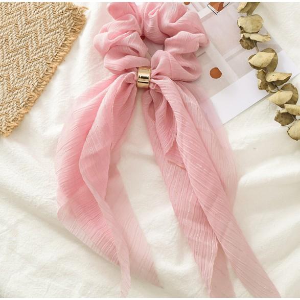 Dây buộc tóc lụa mềm vintage Scrunchies cao cấp loại 1 HD53