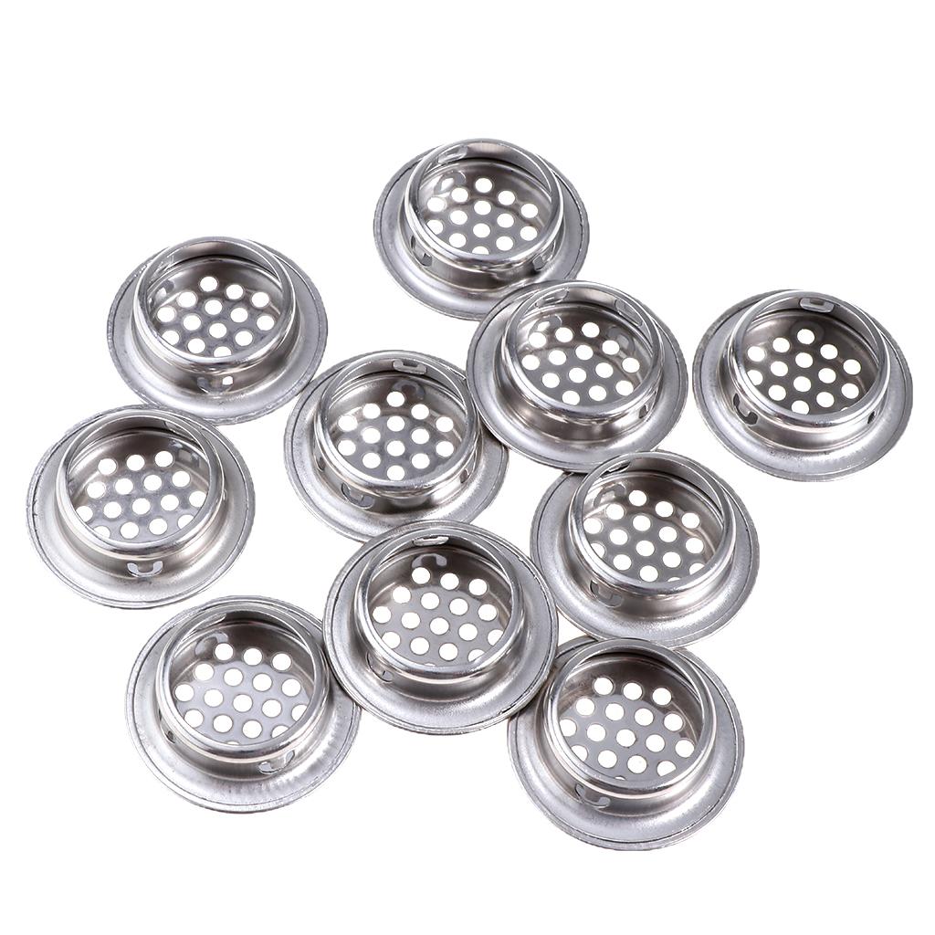 10Pcs Stainless Steel Air Vent Louver Round Cabine Hole Air Vent Cover