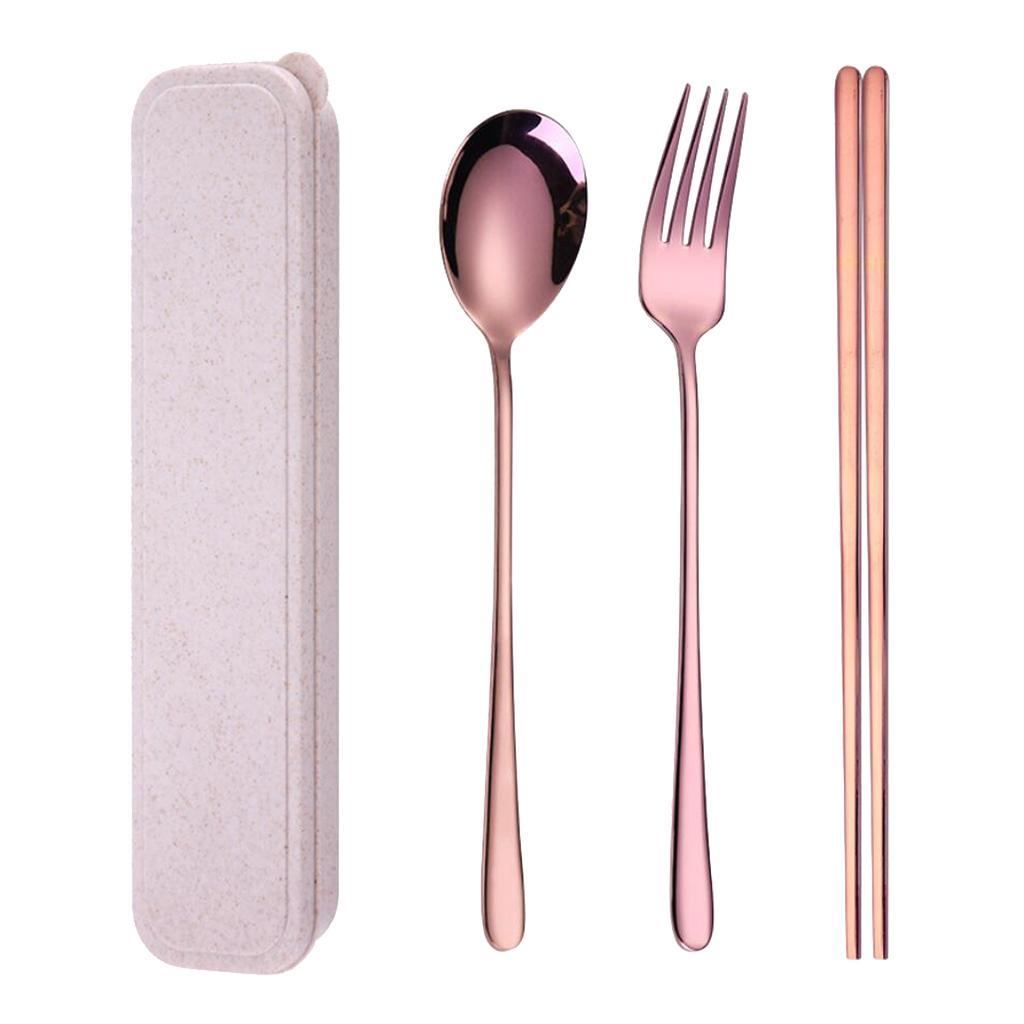 Travel Flatware with Case Camping Lunch