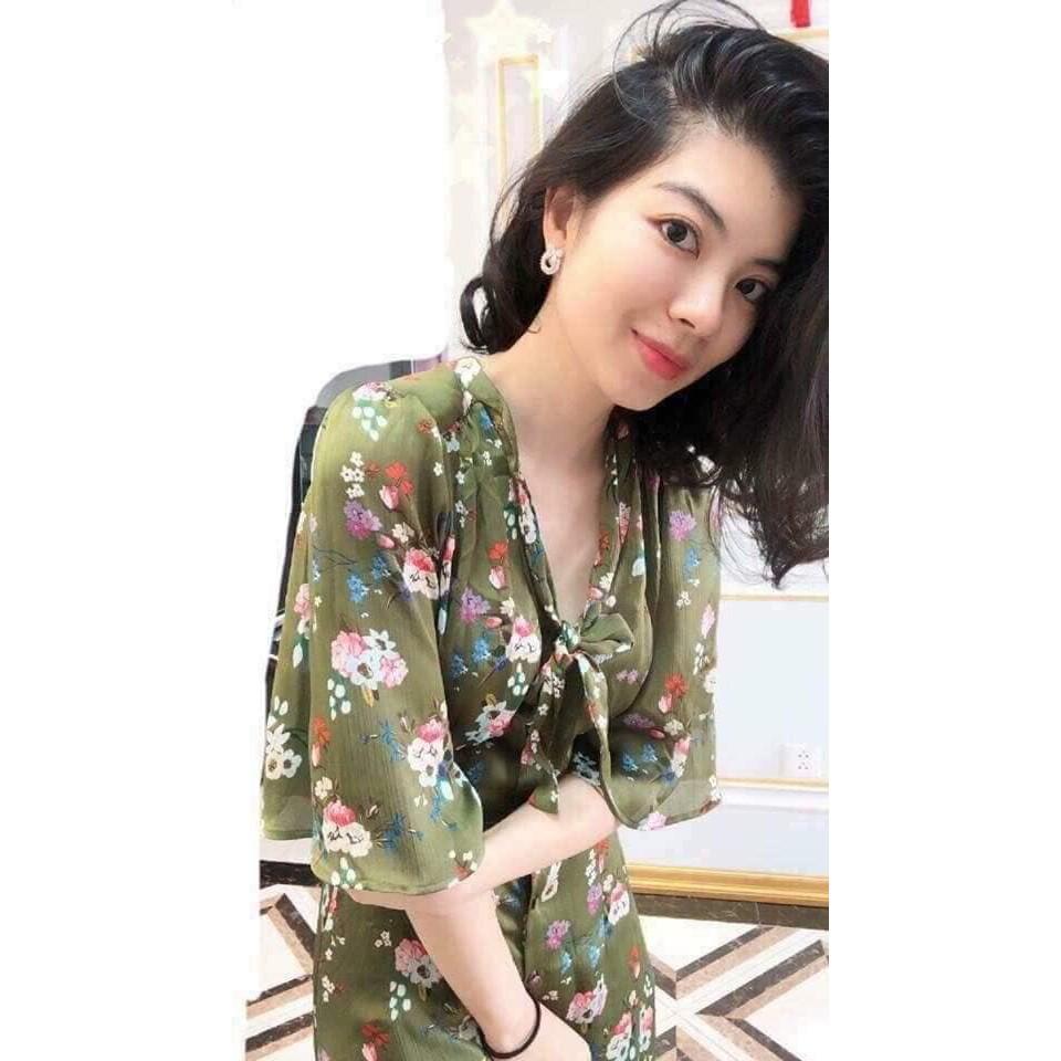 Váy lụa hoa new tag có sẵn