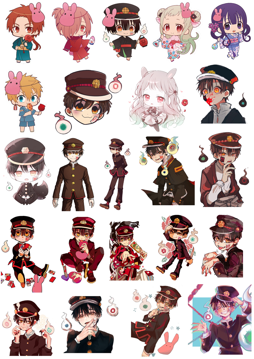 Ảnh sticker Jibaku Shounen Hanako-kun  - combo 50 cái