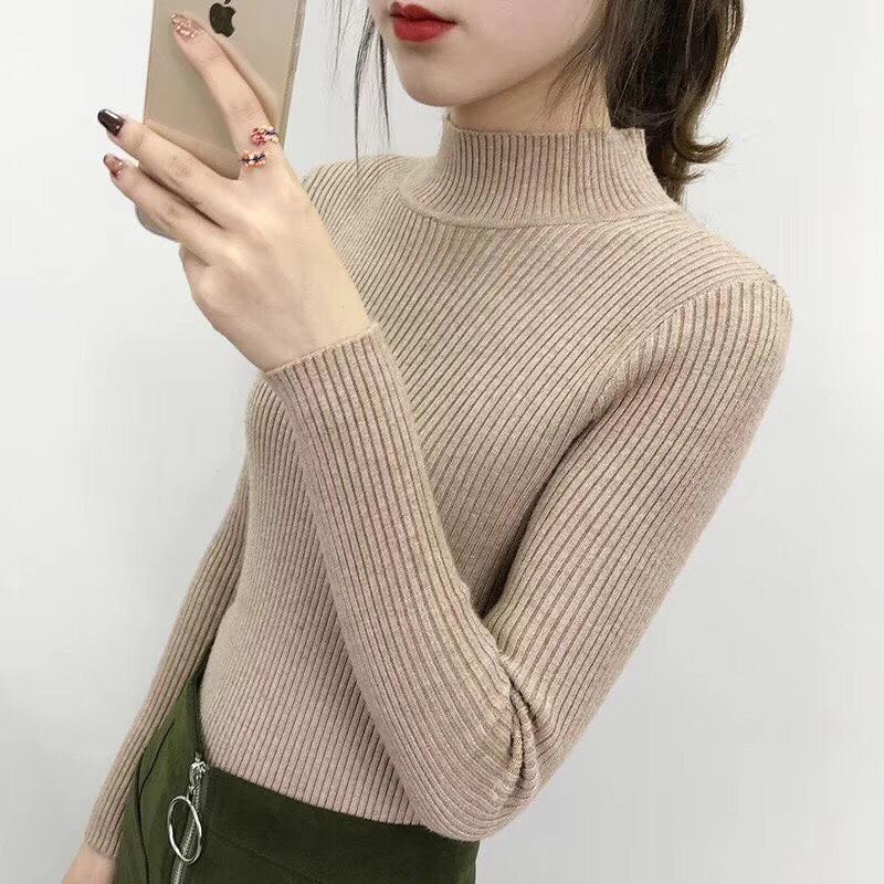 Áo Len Tơ Kéo Cổ 3 PHÂN, áo len body giữ nhiệt