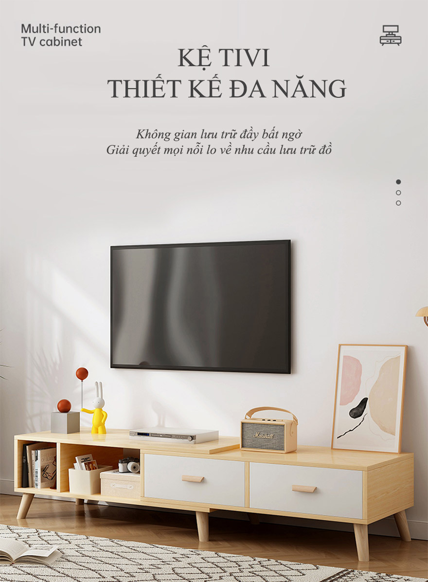 Kệ tivi nhỏ gọn thiết kế tiện lợi