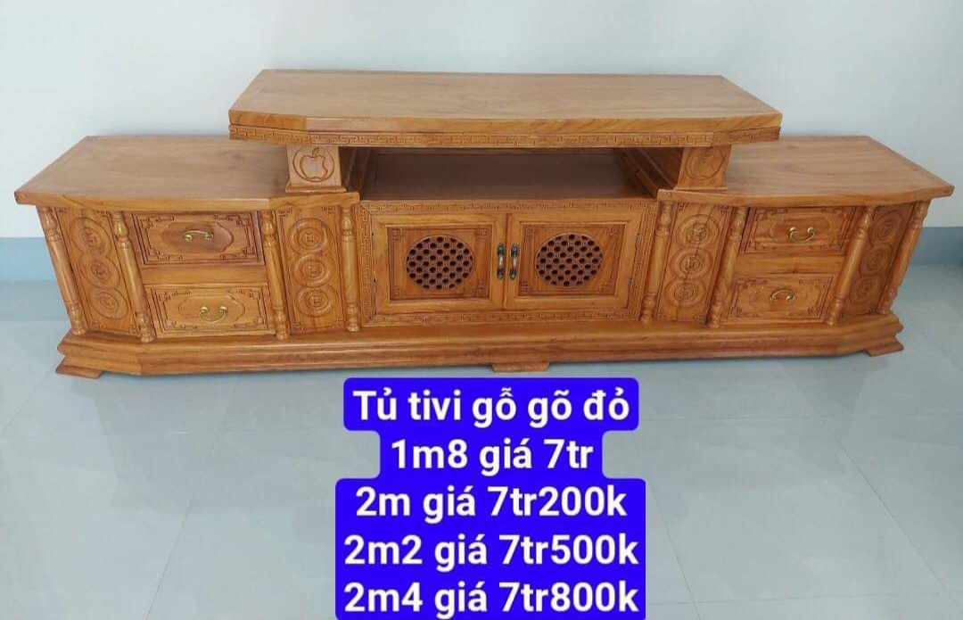 Tủ Tivi-kệ ti vi Gỗ Gỏ Đỏ
