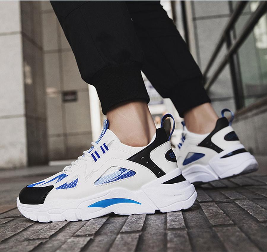 Giày sneaker nam Muidoi - Giày  sneaker nam G553 - giày sneaker phối màu xanh trắng trẻ trung