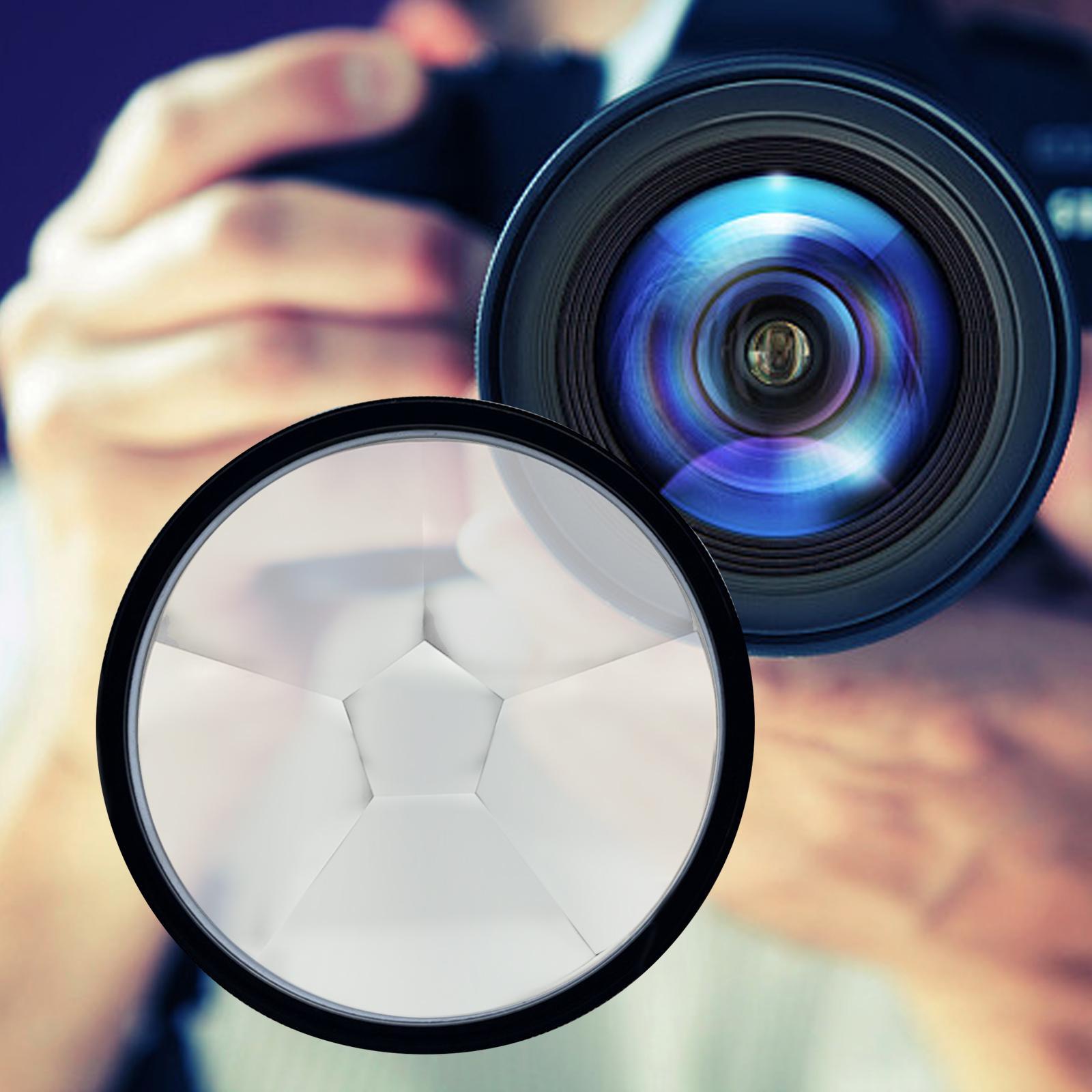 Professional 77mm Kaleidoscope Glass Slr Photographer Fractal Filter for Repeated Subjects Camera Filter