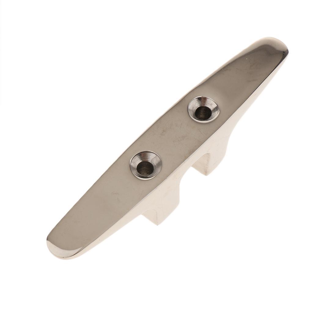 Lightweight Durable Stainless Steel Boat Mooring Cleat Open Base Dock Cleat for Yacht Kayak Canoe Fishing Boat