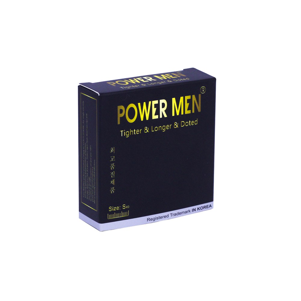 Bao cao su Powermen size nhỏ ôm sát (hộp 144 cái)- Bộ 144 BCS Powermen có Gai, ôm sát, Tăng khoái cảm, Kéo dài thời gian Chính Hãng 100%