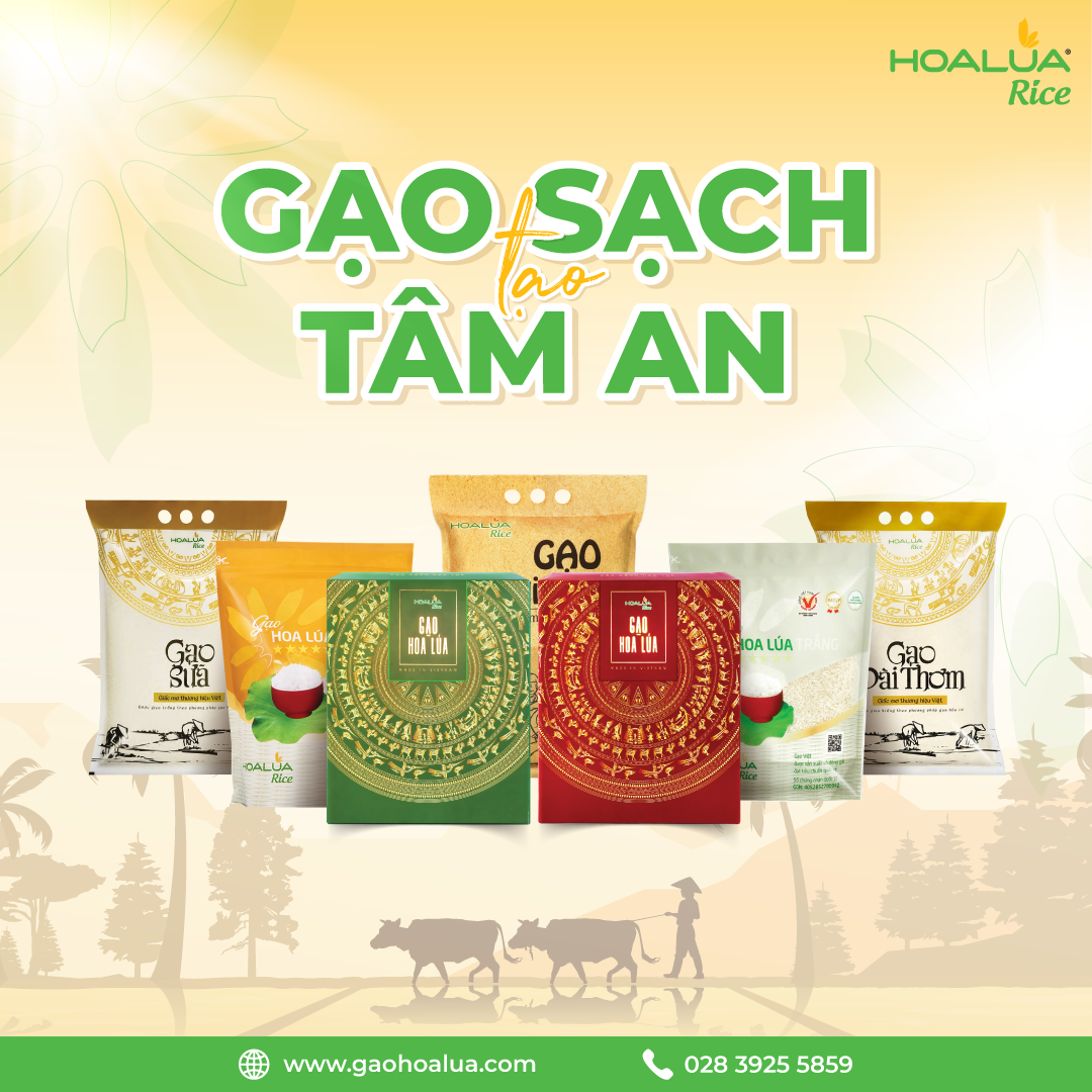 Gạo Hoa Lúa Đỏ - Túi 2kg - Dẻo mềm, Vị ngọt đậm, Thơm đặc trưng