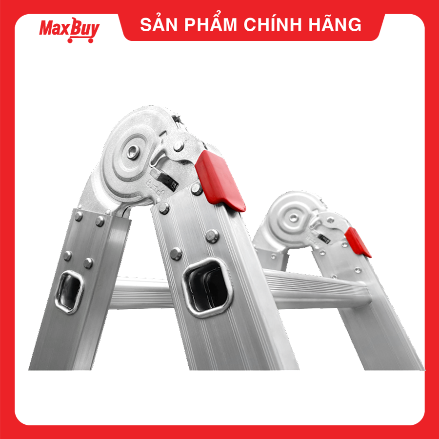 Thang nhôm gấp đa năng 4 khúc  Ameca chân choãi - 1m8 - 2m3 - 2m9