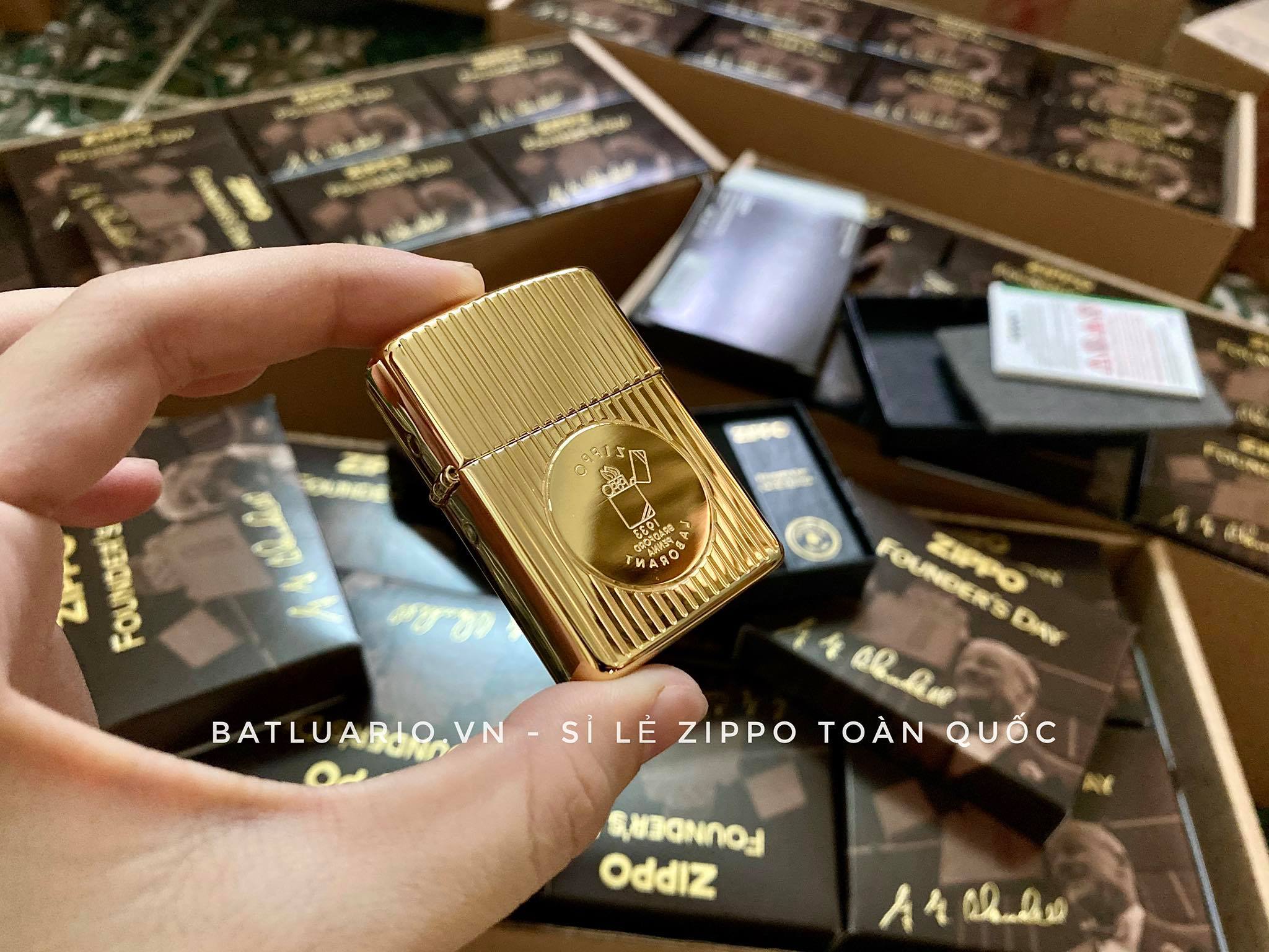 Bật Lửa Zippo 49631 – Zippo Founder’s Day 2021 Gold Plated Edition