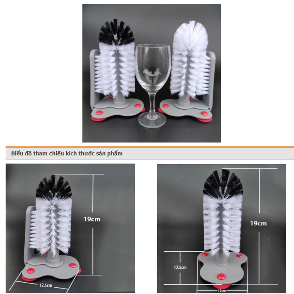 Dụng cụ cọ rửa ly cốc thông minh tiện lợi phiên bản loại tốt cước mềm mại