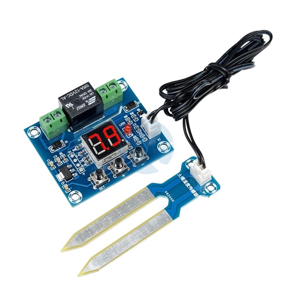 DC 12V Tưới Cây Tự Động Cảm Biến Độ Ẩm Đất Điều Khiển Module Relay