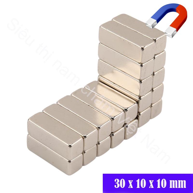 Nam châm hình chữ nhật 30x10x10mm, nam châm mạnh siêu hít