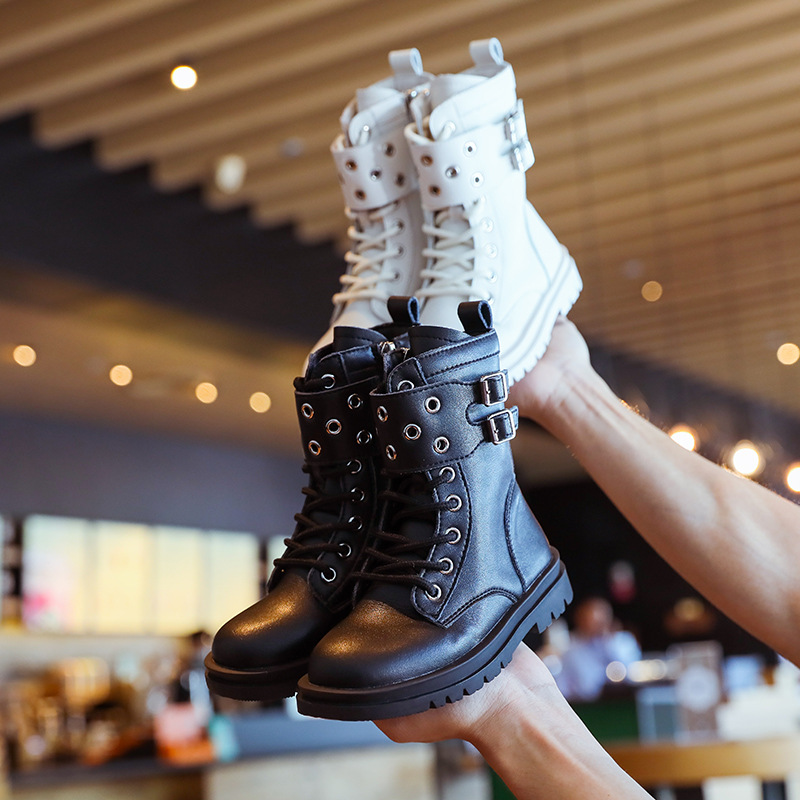 Giày bốt boots cổ cao cho bé gái phong cách Hàn Quốc đẹp diện đi chơi đi tiệc size 26-37 hàng Quảng Châu cao cấp